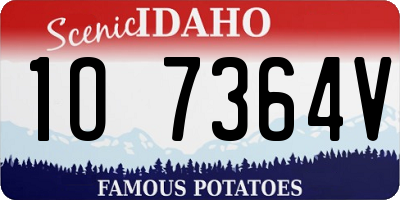 ID license plate 1O7364V