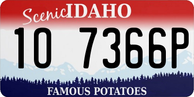 ID license plate 1O7366P