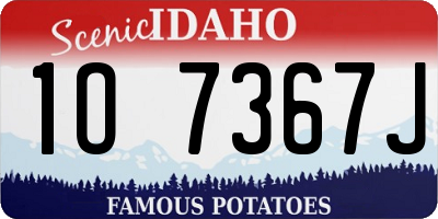 ID license plate 1O7367J