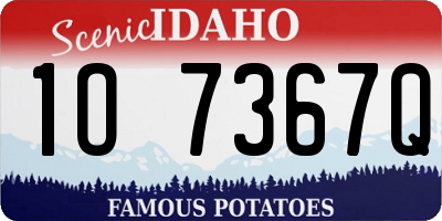 ID license plate 1O7367Q