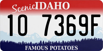 ID license plate 1O7369F
