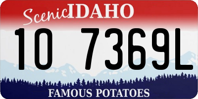 ID license plate 1O7369L