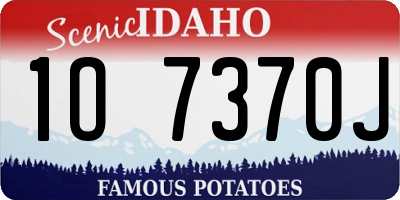 ID license plate 1O7370J