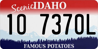 ID license plate 1O7370L