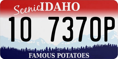 ID license plate 1O7370P