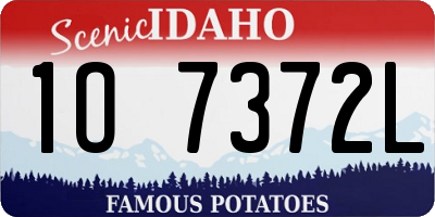 ID license plate 1O7372L