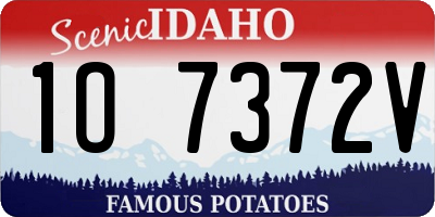 ID license plate 1O7372V