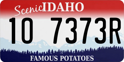 ID license plate 1O7373R