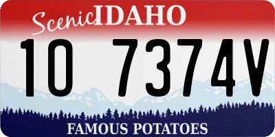 ID license plate 1O7374V