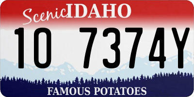 ID license plate 1O7374Y