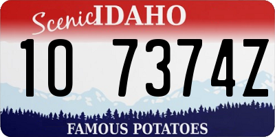 ID license plate 1O7374Z