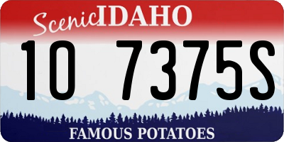 ID license plate 1O7375S