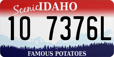 ID license plate 1O7376L