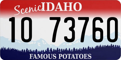 ID license plate 1O7376O