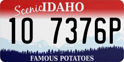 ID license plate 1O7376P