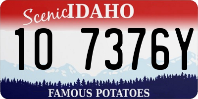 ID license plate 1O7376Y