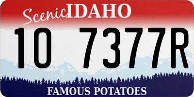 ID license plate 1O7377R
