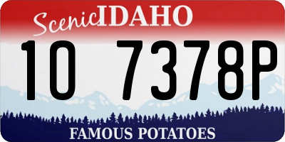 ID license plate 1O7378P