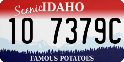 ID license plate 1O7379C