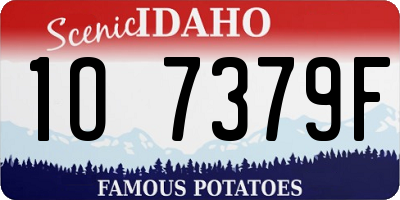 ID license plate 1O7379F