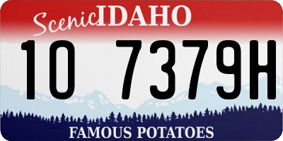 ID license plate 1O7379H