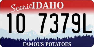 ID license plate 1O7379L
