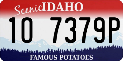 ID license plate 1O7379P
