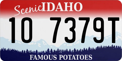 ID license plate 1O7379T