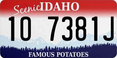 ID license plate 1O7381J
