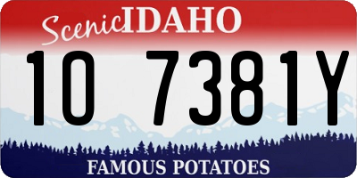 ID license plate 1O7381Y