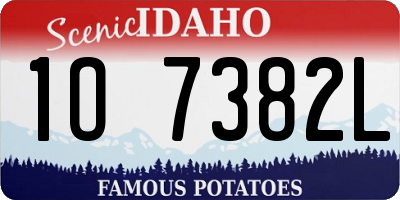 ID license plate 1O7382L