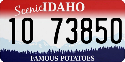 ID license plate 1O7385O
