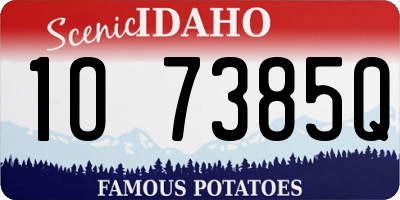 ID license plate 1O7385Q