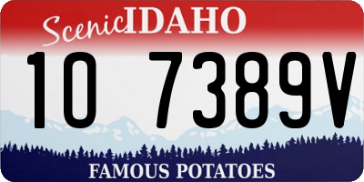 ID license plate 1O7389V