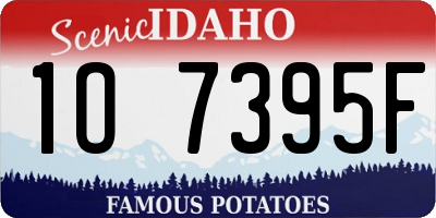 ID license plate 1O7395F
