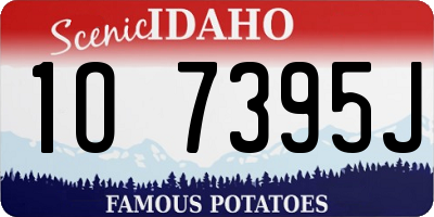 ID license plate 1O7395J