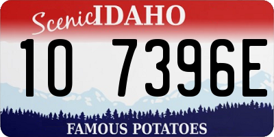 ID license plate 1O7396E