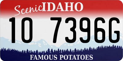 ID license plate 1O7396G