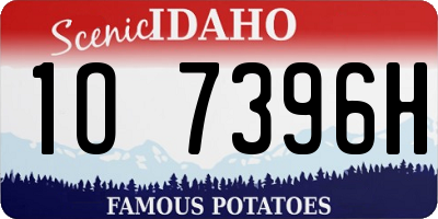 ID license plate 1O7396H