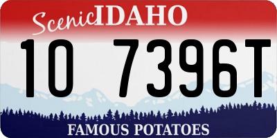 ID license plate 1O7396T