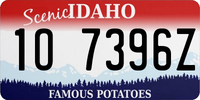 ID license plate 1O7396Z