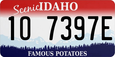 ID license plate 1O7397E