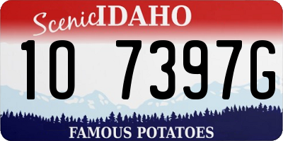 ID license plate 1O7397G