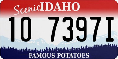 ID license plate 1O7397I