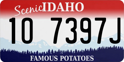 ID license plate 1O7397J