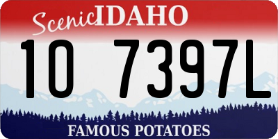 ID license plate 1O7397L