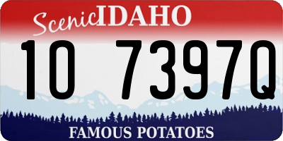 ID license plate 1O7397Q