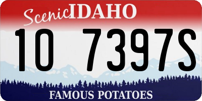 ID license plate 1O7397S