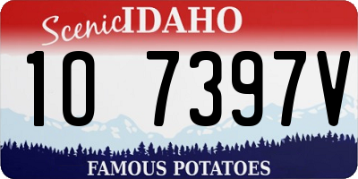 ID license plate 1O7397V