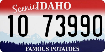 ID license plate 1O7399O